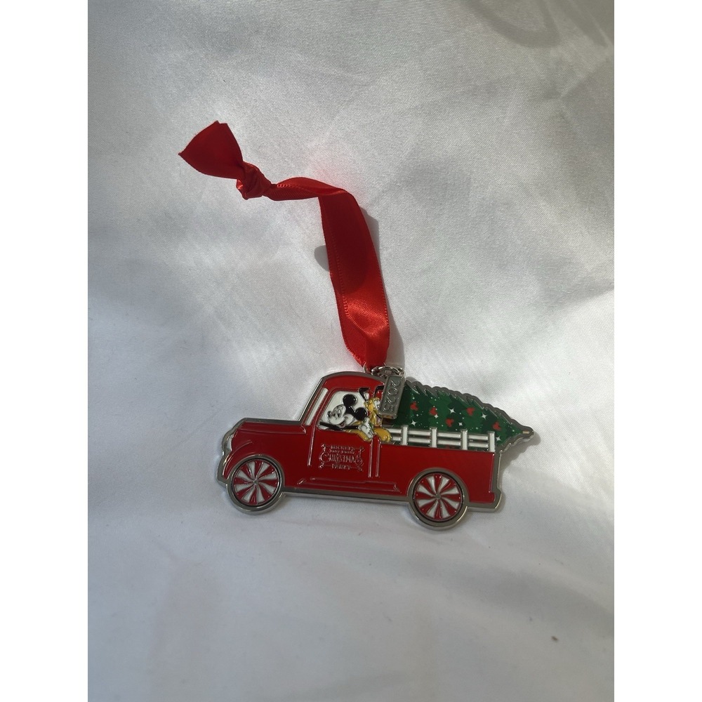 2025 Disney Pluto‎ Red Truck Christmas Party Ornament Mickey Event